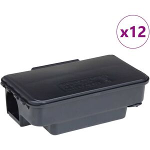 (12 pcs) vidaXL Mouse Traps 6 pcs Black 22x12.5x7.5 cm rat box mouse bait rat ba (12 pcs) vidaXL Mouse Traps 6 pcs Black 22x12.5x7.5 cm rat box mouse bait rat ba
