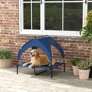 PawHut Cooling Raised Dog Bed w/ Breathable Mesh, for M, L Dogs - Dark Blue PawHut Cooling Raised Dog Bed w/ Breathable Mesh, for M, L Dogs - Dark Blue