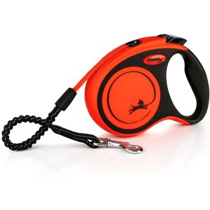 Flexi Xtreme Tape Orange & Black Small 5m Retractable Dog Leash/Lead for dogs up Flexi Xtreme Tape Orange & Black Small 5m Retractable Dog Leash/Lead for dogs up