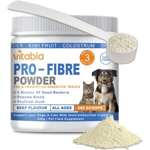 VITABIA Pro Fibre For Dogs and Cats Powder - Natural Fibre Supplement Dogs Cat Treats Fo VITABIA Pro Fibre For Dogs and Cats Powder - Natural Fibre Supplement Dogs Cat Treats Fo