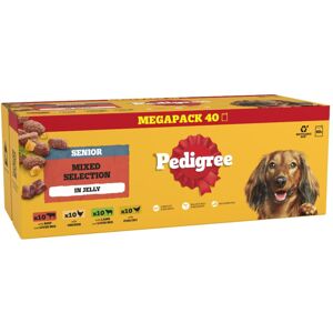 PEDIGREE Senior Dog Food Pouches Chunks in Jelly 40 x 100 g Multipack PEDIGREE Senior Dog Food Pouches Chunks in Jelly 40 x 100 g Multipack