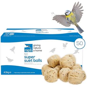 RSPB Super Suet Fat Balls for Wild Birds - 50 Beige Balls, Net-Free, Sustainably RSPB Super Suet Fat Balls for Wild Birds - 50 Beige Balls, Net-Free, Sustainably