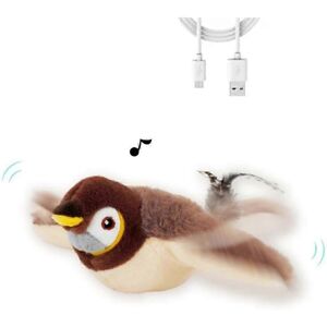 Kikidex (As show, One size) Interactive Chirping Bird Cat Toy Flapping Wings, Simulated Kikidex (As show, One size) Interactive Chirping Bird Cat Toy Flapping Wings, Simulated