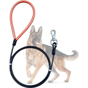 Mascot Chew-proof heavy-duty dog leash for 250 lb dogs Coated wire rope made of metal w Mascot Chew-proof heavy-duty dog leash for 250 lb dogs Coated wire rope made of metal w