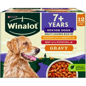 Purina Winalot Senior Mixed in Gravy Wet Dog Food Pouches 12x100g, Pack of 4 Purina Winalot Senior Mixed in Gravy Wet Dog Food Pouches 12x100g, Pack of 4