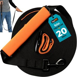 Total Pet 20m Training Lead for Dogs & Puppy - Long Line Leash With Control Hand Total Pet 20m Training Lead for Dogs & Puppy - Long Line Leash With Control Hand