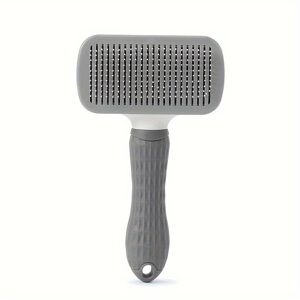 Unbranded (grey) Easy-Clean Pet Grooming Brush - Silicone Dog & Cat Deshedding Comb, One-C Unbranded (grey) Easy-Clean Pet Grooming Brush - Silicone Dog & Cat Deshedding Comb, One-C