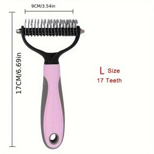 Unbranded (pink, L) Double Sided Pet Fur Knot Cutter Dog Grooming Shedding Tools Comb Brus Unbranded (pink, L) Double Sided Pet Fur Knot Cutter Dog Grooming Shedding Tools Comb Brus