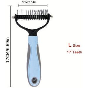 Unbranded (Blue, L) Double Sided Pet Fur Knot Cutter Dog Grooming Shedding Tools Comb Brus Unbranded (Blue, L) Double Sided Pet Fur Knot Cutter Dog Grooming Shedding Tools Comb Brus