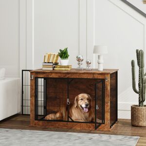 PawHut Dog Crate Furniture with Openable Top, Two Doors, for Large Dogs PawHut Dog Crate Furniture with Openable Top, Two Doors, for Large Dogs