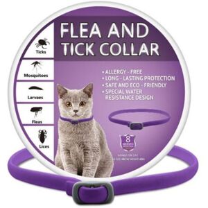 Unbranded (Cat, purple) Pet Flea Collar Adjustable Flea And Tick Collar For Cats Dogs 8 Unbranded (Cat, purple) Pet Flea Collar Adjustable Flea And Tick Collar For Cats Dogs 8