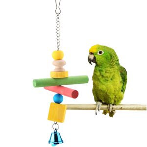 Unbranded Wooden Colorful Playing Chewing String Toy for Bird Parrot Birdcage Accessory Unbranded Wooden Colorful Playing Chewing String Toy for Bird Parrot Birdcage Accessory