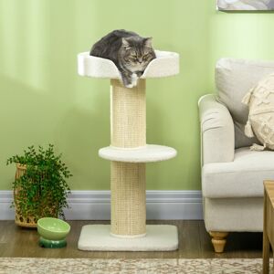 PawHut 91cm Scratching Posts Cat Tree Activity Centre for Indoor Cats Cream PawHut 91cm Scratching Posts Cat Tree Activity Centre for Indoor Cats Cream
