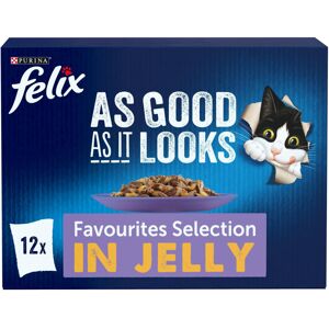 FELIX As Good As it Looks Favourites Selection Wet Cat Food 12x85g (Pack of 4) FELIX As Good As it Looks Favourites Selection Wet Cat Food 12x85g (Pack of 4)