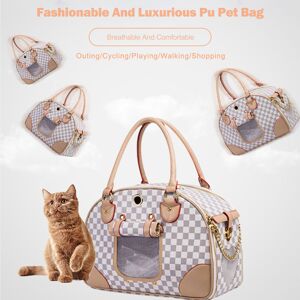 Unbranded Premium Small Dog Pet Carrier Bag - Waterproof PU Leather, Foldable, 42x29x18cm Unbranded Premium Small Dog Pet Carrier Bag - Waterproof PU Leather, Foldable, 42x29x18cm