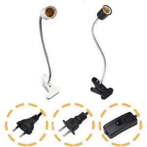 GreenZech (White, US Plug) 40CM E27 Flexible Pet Reptile Light Bulb Adapter Lamp Holder So GreenZech (White, US Plug) 40CM E27 Flexible Pet Reptile Light Bulb Adapter Lamp Holder So