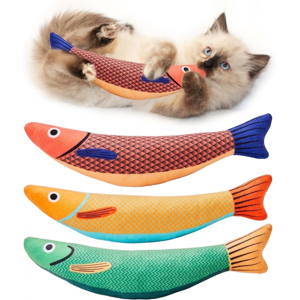 Unbranded Cat Toys Saury Fish, 3 Pack Catnip Toys Crinkle Sound Soft and Durable, Interact Unbranded Cat Toys Saury Fish, 3 Pack Catnip Toys Crinkle Sound Soft and Durable, Interact