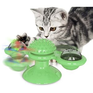 GreenZech (Green) Windmill Cat Toy Turntable Teasing Pet Toy Scratching Tickle Cats Hair B GreenZech (Green) Windmill Cat Toy Turntable Teasing Pet Toy Scratching Tickle Cats Hair B