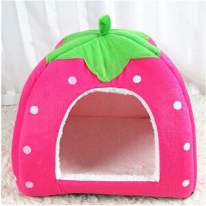 Unbranded (Pink, S) Pet Strawberry Cat Dog Plush Washable Igloo Bed Pyramid Kennel Pad Hou Unbranded (Pink, S) Pet Strawberry Cat Dog Plush Washable Igloo Bed Pyramid Kennel Pad Hou