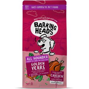 Barking Heads Complete Dry Dog Food 2kg - Senior All Hounder Golden Years Chicke Barking Heads Complete Dry Dog Food 2kg - Senior All Hounder Golden Years Chicke