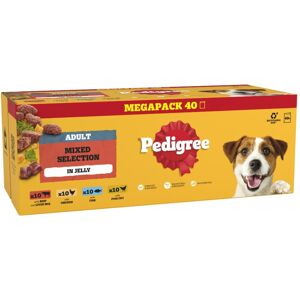 PEDIGREE Adult Dog Food Pouches Mixed Selection in Jelly 40 x 100 g Mega Pack PEDIGREE Adult Dog Food Pouches Mixed Selection in Jelly 40 x 100 g Mega Pack