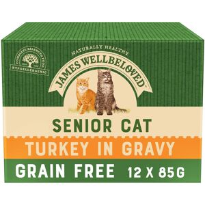 James Wellbeloved Senior Grain Free Turkey in Gravy 12 Pouches, Hypoallergenic W James Wellbeloved Senior Grain Free Turkey in Gravy 12 Pouches, Hypoallergenic W