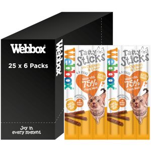 Webbox Tasty Sticks Cat Treats, Chicken and Liver - Kitten Friendly, Wheat and G Webbox Tasty Sticks Cat Treats, Chicken and Liver - Kitten Friendly, Wheat and G