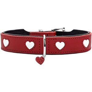 Love Dog Collar - HUNTER - Size 42 - Red/Black - Premium Cowhide Leather Love Dog Collar - HUNTER - Size 42 - Red/Black - Premium Cowhide Leather