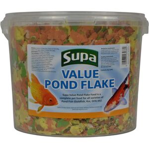 Supa Value Pond Flake Fish Food, 3 Litre Bucket Premium Quality Koi & Pond Fis Supa Value Pond Flake Fish Food, 3 Litre Bucket Premium Quality Koi & Pond Fis