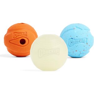ChuckIt! Fetch Medley Gen 1 Rubber Dog Balls, The Whistler, Max Glow & Rebounce ChuckIt! Fetch Medley Gen 1 Rubber Dog Balls, The Whistler, Max Glow & Rebounce
