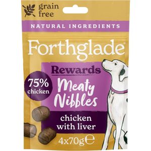 Forthglade Meaty Nibbles (4 x 70g Bags) - Hypoallergenic & Grain Free Dog Treats Forthglade Meaty Nibbles (4 x 70g Bags) - Hypoallergenic & Grain Free Dog Treats
