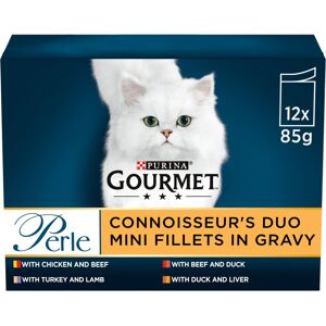 Gourmet Perle Delicate Connoisseur's Duo Wet Cat Food 12x85G, Pack of 4 Gourmet Perle Delicate Connoisseur's Duo Wet Cat Food 12x85G, Pack of 4