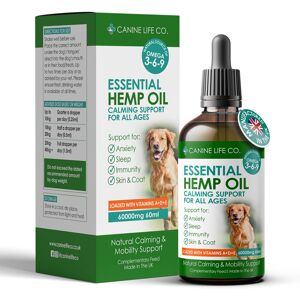 Canine Life Co.? Hemp Oil For Dogs 60ml, 60,000mg - Dog Calming Supplement - Dog Canine Life Co.? Hemp Oil For Dogs 60ml, 60,000mg - Dog Calming Supplement - Dog