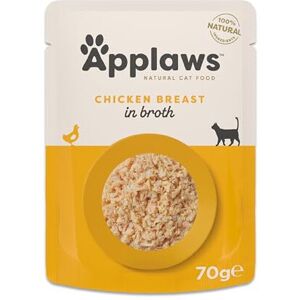 Applaws 100% Natural Adult Wet Cat Food, Chicken in Broth 70g Pouch (12 x 70 g P Applaws 100% Natural Adult Wet Cat Food, Chicken in Broth 70g Pouch (12 x 70 g P