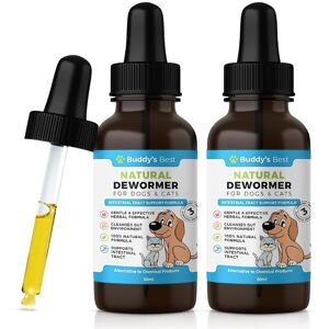 BUDDY'S BEST Twin Pack Natural Dewormer For Dogs & Cats Intestinal Tract Support Formula BUDDY'S BEST Twin Pack Natural Dewormer For Dogs & Cats Intestinal Tract Support Formula