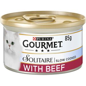 Gourmet Solitaire Tinned Cat Food with Beef 85g, Pack of 12 Gourmet Solitaire Tinned Cat Food with Beef 85g, Pack of 12