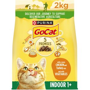 Go-Cat Adult Indoor Chicken & Veg Dry Cat Food 2kg, Pack of 4 Go-Cat Adult Indoor Chicken & Veg Dry Cat Food 2kg, Pack of 4