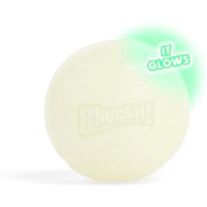 Chuckit! Ball Glow In the Dark Dog Toy, Durable Rubber Dog Balls, Launcher Throw Chuckit! Ball Glow In the Dark Dog Toy, Durable Rubber Dog Balls, Launcher Throw