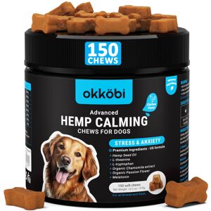OKKÖBI OKK?BI Hemp Calming Chews For Dogs Anxiety 150 pcs - Dog Anxiety Relief - Dog Ca OKKÖBI OKK?BI Hemp Calming Chews For Dogs Anxiety 150 pcs - Dog Anxiety Relief - Dog Ca