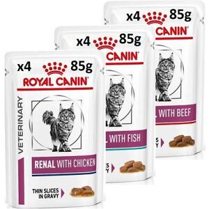 Royal Canin Veterinary Feline Renal Premium Mix - 12 x 85g With Tuna, Chicken, B Royal Canin Veterinary Feline Renal Premium Mix - 12 x 85g With Tuna, Chicken, B