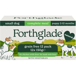 Forthglade Wet Dog Food For Small Dogs, Puppies 2-12 Months (12 x 150g Trays) Gr Forthglade Wet Dog Food For Small Dogs, Puppies 2-12 Months (12 x 150g Trays) Gr