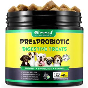 Oimmal Probiotics Chews for Dogs - Pre & Probiotic Digestive Treats for Dog, Support Gu Oimmal Probiotics Chews for Dogs - Pre & Probiotic Digestive Treats for Dog, Support Gu