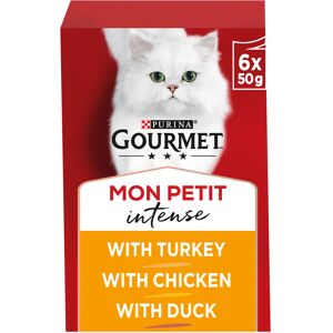 Gourmet Mon Petit Intense Duck, Chicken and Turkey Adult Wet Cat Food 6x50g, Pac Gourmet Mon Petit Intense Duck, Chicken and Turkey Adult Wet Cat Food 6x50g, Pac