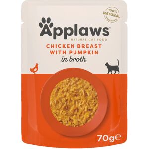 Applaws 100% Natural Wet Cat Food, Chicken Breast and Pumpkin in Broth 70g Pouch Applaws 100% Natural Wet Cat Food, Chicken Breast and Pumpkin in Broth 70g Pouch