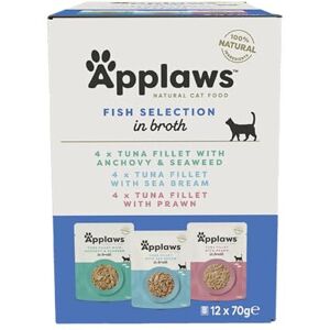 Applaws 100% Natural Wet Cat Food, Pouch Multipack Tuna Selection in Broth, 70 g Applaws 100% Natural Wet Cat Food, Pouch Multipack Tuna Selection in Broth, 70 g