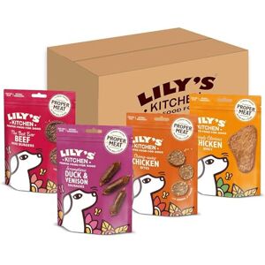 Lily's Kitchen Natural Dog Treats Multipack - Beef Mini Burgers, Duck and Veniso Lily's Kitchen Natural Dog Treats Multipack - Beef Mini Burgers, Duck and Veniso