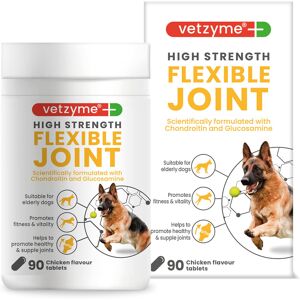 Vetzyme High Strength Flexible Joint Supplements for Senior Dogs (90 Tablets) - Vetzyme High Strength Flexible Joint Supplements for Senior Dogs (90 Tablets) -