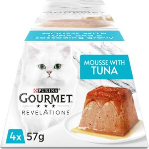 Gourmet Revelations Mousse Cat Food Tuna 4x57g, Pack of 6 Gourmet Revelations Mousse Cat Food Tuna 4x57g, Pack of 6