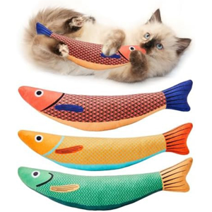 Exogio 3 Pcs Cat Toys Saury Fish,Cat Chew Toy Catnip for Indoor Cats Exogio 3 Pcs Cat Toys Saury Fish,Cat Chew Toy Catnip for Indoor Cats