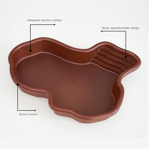 Saudism Reptile Bathing Pool Amphibians Accessories with Ramp Water Bowl for Tortoise Tu Saudism Reptile Bathing Pool Amphibians Accessories with Ramp Water Bowl for Tortoise Tu